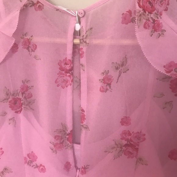 La Maison Talulah Mini Dress Floral Pink Rose NWT - Picture 5 of 5